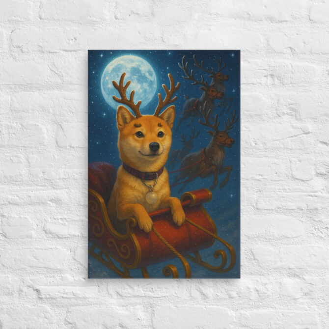 Reindeer Ride Adventure – Custom Pet Canvas Wall Art