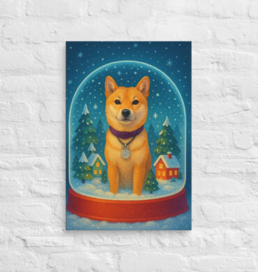 Snow Globe Magic – Custom Pet Canvas Wall Art