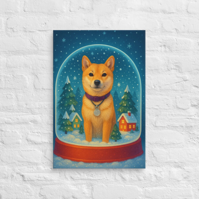 Snow Globe Magic – Custom Pet Canvas Wall Art