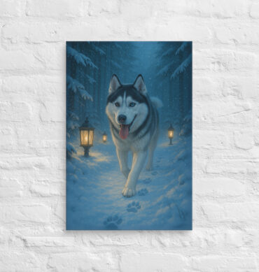 Frosty Forest Walk – Custom Pet Canvas Wall Art