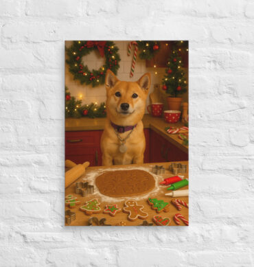 Christmas Cookie Kitchen – Custom Pet Canvas Wall Art with Your Pet