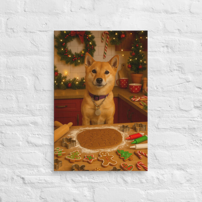 Christmas Cookie Kitchen – Custom Pet Canvas Wall Art with Your Pet