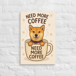 Coffee & Chaos – Custom Pet Canvas Wall Art