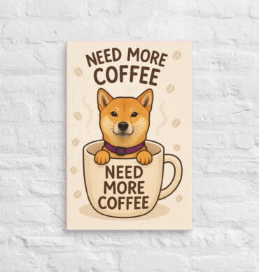 Coffee & Chaos – Custom Pet Canvas Wall Art