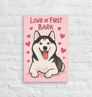 Love at First Bark – Custom Pet Canvas Wall Art