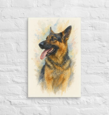 Watercolor Portrait – Custom Pet Canvas Wall Art