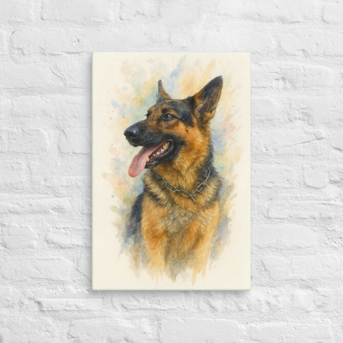 Watercolor Portrait – Custom Pet Canvas Wall Art