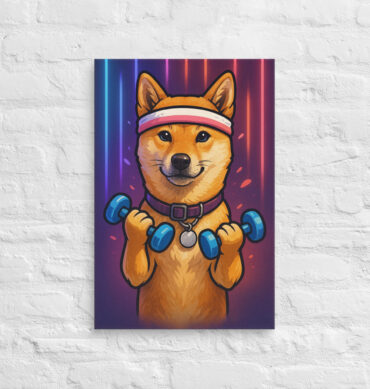 Pet Fitness Mode – Custom Pet Canvas Wall Art