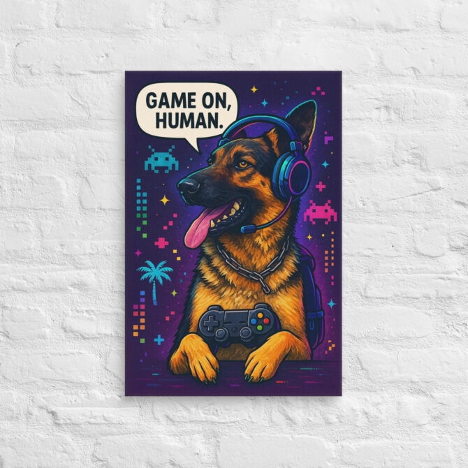 Pet Gamer Mode – Custom Pet Canvas Wall Art