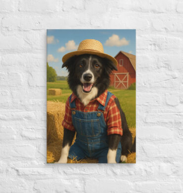 Farmer Custom Pet Portrait – Work-Themed Canvas Wall Art