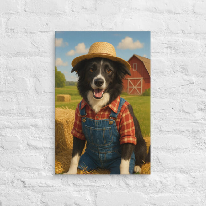Farmer Custom Pet Portrait – Work-Themed Canvas Wall Art