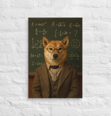 Professor / Teacher – Custom Work-Themed Pet Portrait Canvas