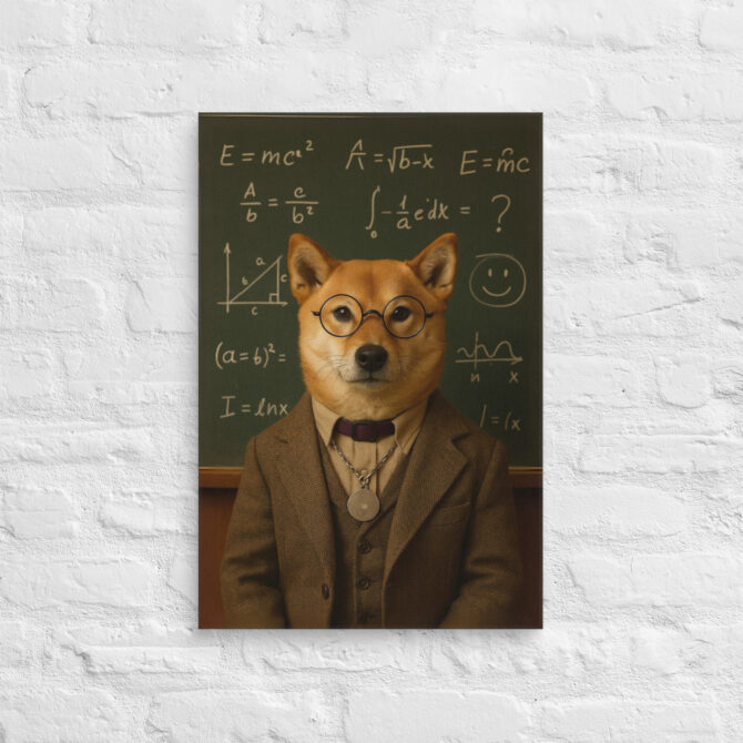 Professor / Teacher – Custom Work-Themed Pet Portrait Canvas