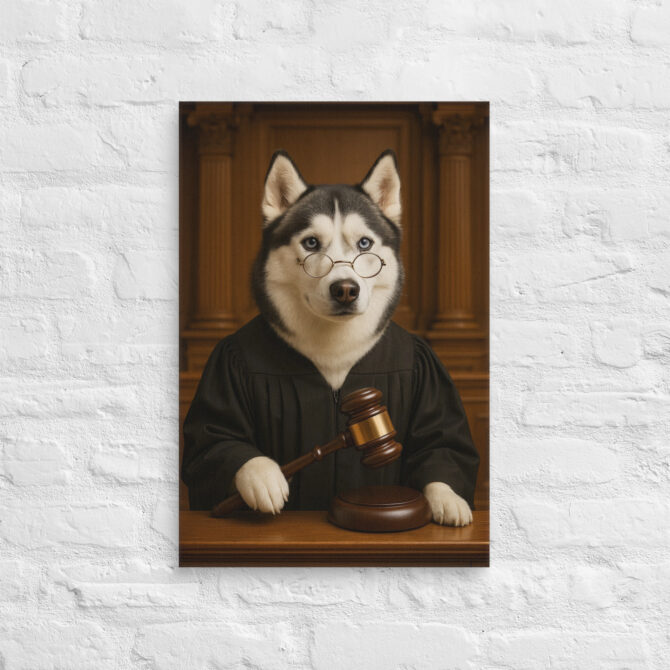 Custom Pet Portrait – Judge Work-Themed Canvas Wall Art