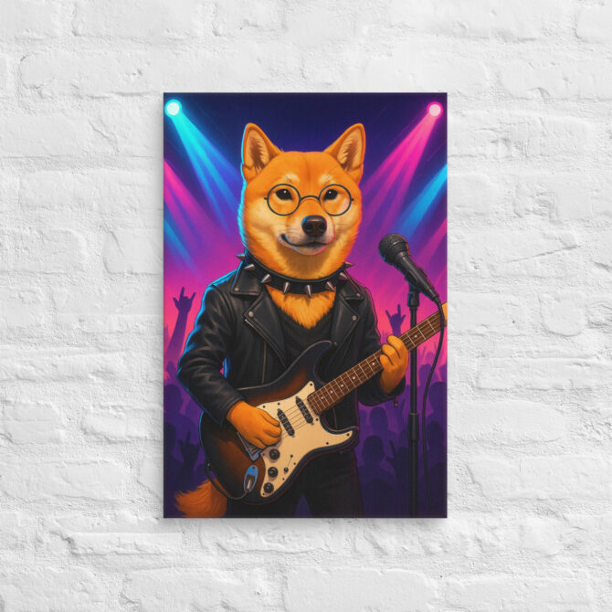 Musician Rockstar – Custom Work-Themed Pet Canvas Portrait