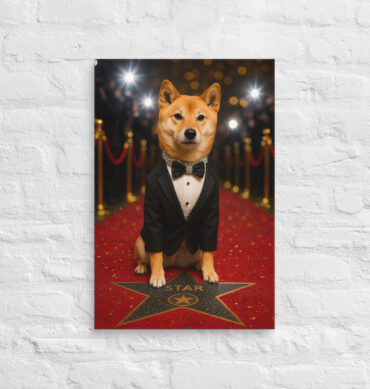 Actor (Hollywood Star) – Custom Work-Themed Pet Portrait Canvas