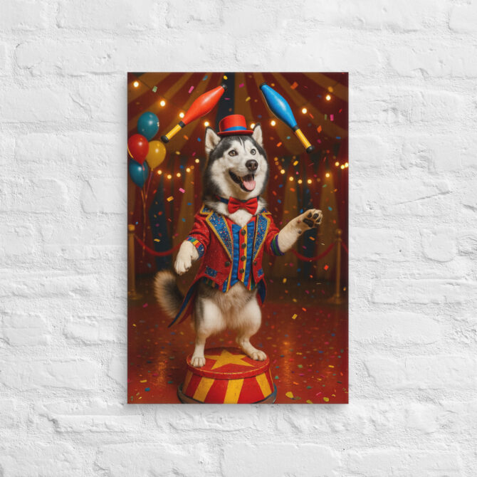 Circus Performer – Custom Work-Themed Pet Canvas Portrait