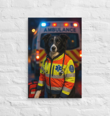 Paramedic Hero – Custom Pet Portrait Canvas