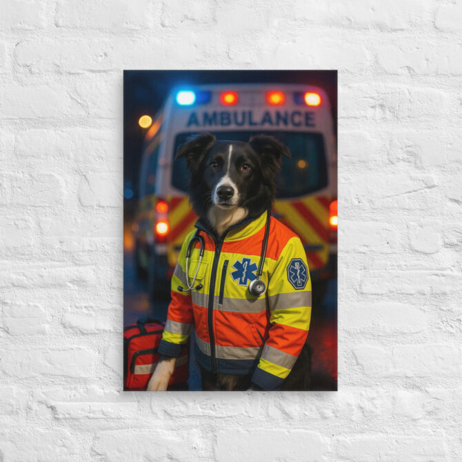 Paramedic Hero – Custom Pet Portrait Canvas