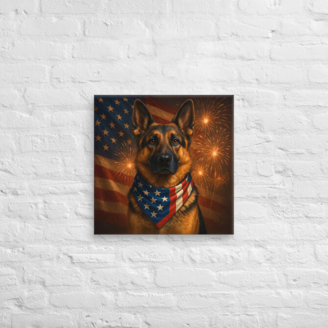 Star-Spangled Portrait – Custom Pet Canvas Wall Art - Image 3