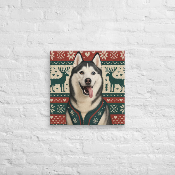 Nordic Christmas Pattern Custom Pet Canvas Wall Art – Festive Home Décor - Image 3
