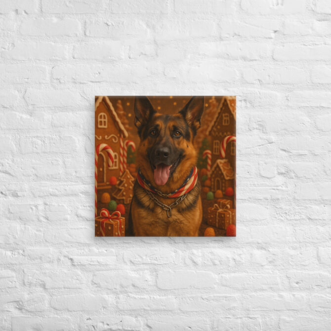 Custom Pet Canvas Wall Art – Gingerbread Wonderland Design - Image 3