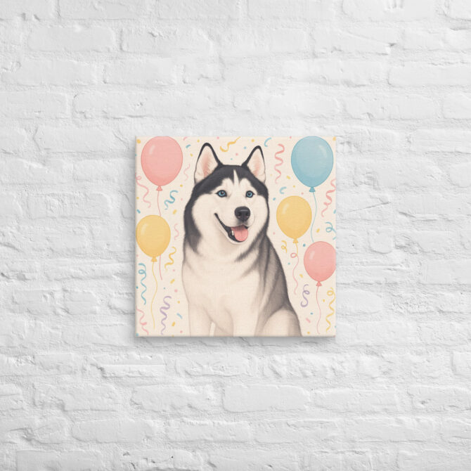 Balloon Party Paws – Custom Pet Canvas Wall Art - Image 3