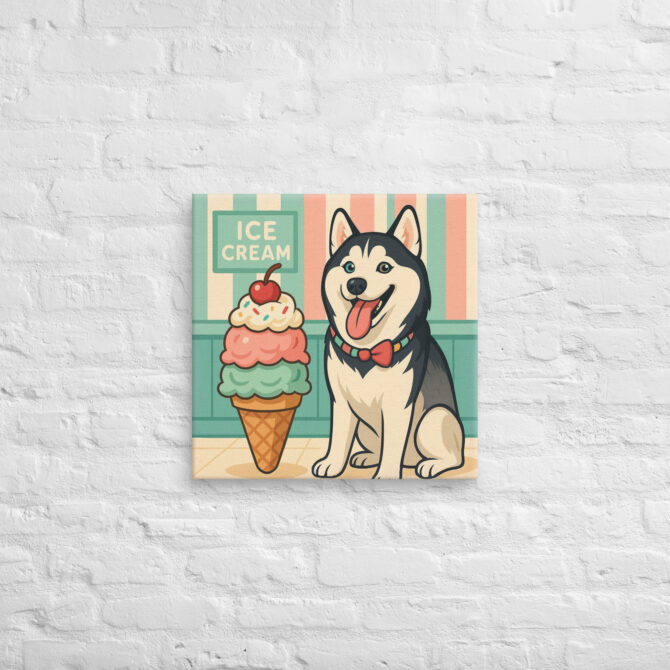 Ice Cream Sweetheart – Custom Pet Canvas Wall Art - Image 3