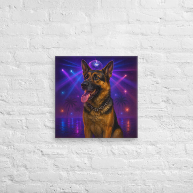 Custom Pet Canvas Wall Art – Disco Fever Design - Image 3