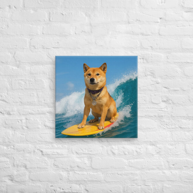 Surf’s Up Pup – Custom Pet Canvas Wall Art for Home Décor - Image 3