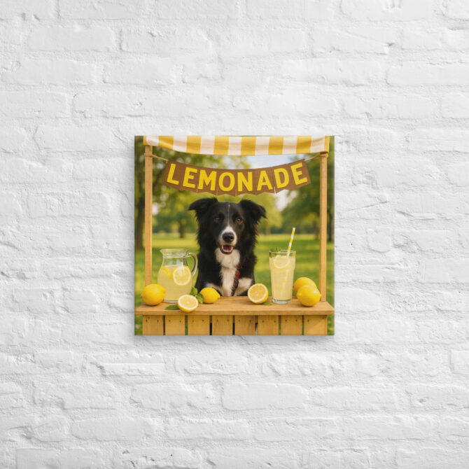 Custom Pet Canvas Wall Art – Lemonade Stand Design - Image 3