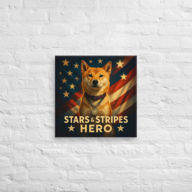 Stars & Stripes Hero – Custom Pet Canvas Wall Art - Image 3