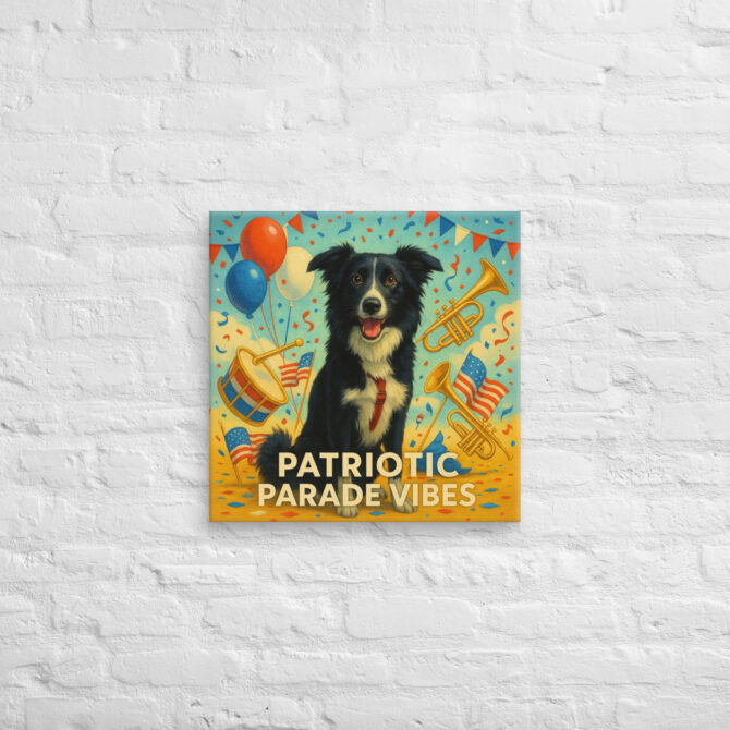 Patriotic Parade Vibes – Custom Pet Canvas Wall Art - Image 3