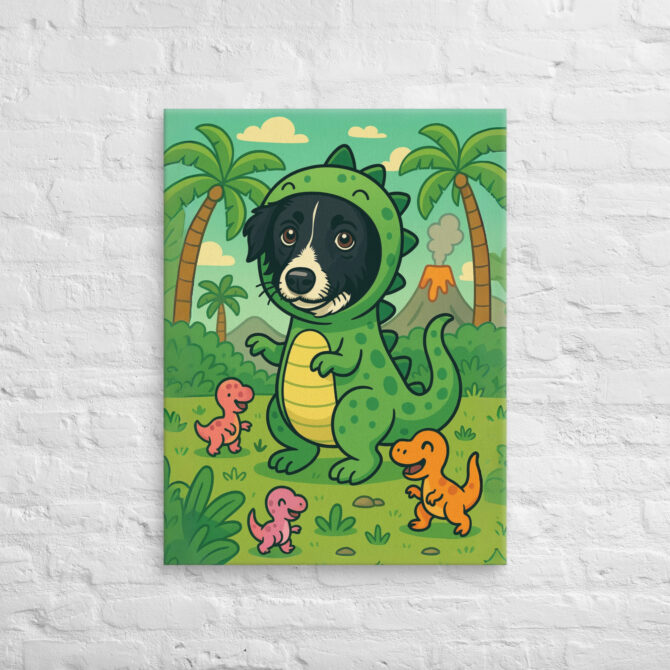 Dino Buddy – Custom Pet Canvas Wall Art for Home Décor - Image 2