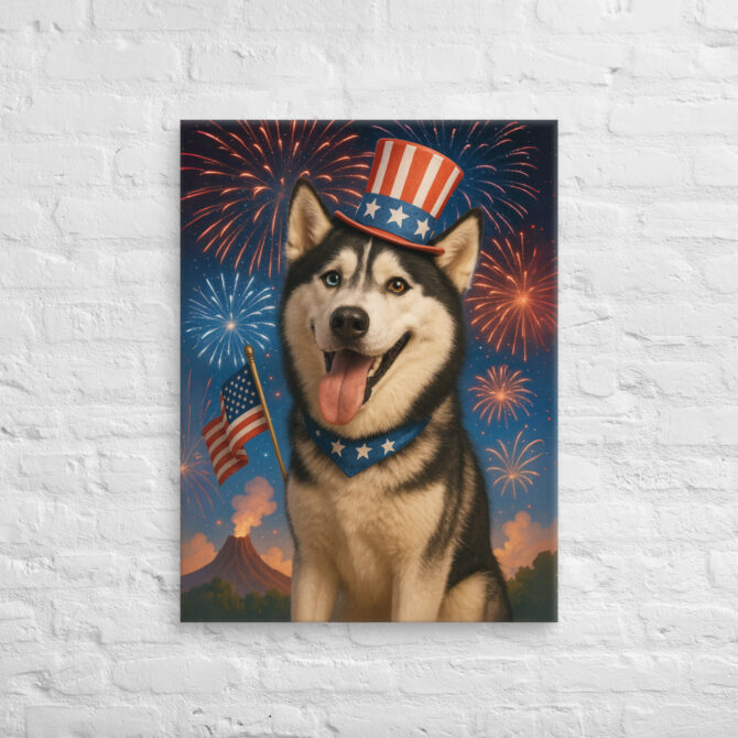 Fourth of July Fireworks – Custom Pet Canvas Wall Art - Image 2