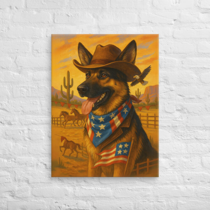 American Rodeo Spirit – Custom Pet Canvas Wall Art with Your Pet - Image 2