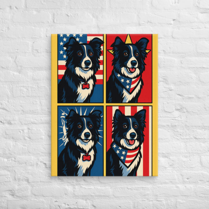 Red, White & Blue Pop Art – Custom Pet Canvas Wall Art - Image 2