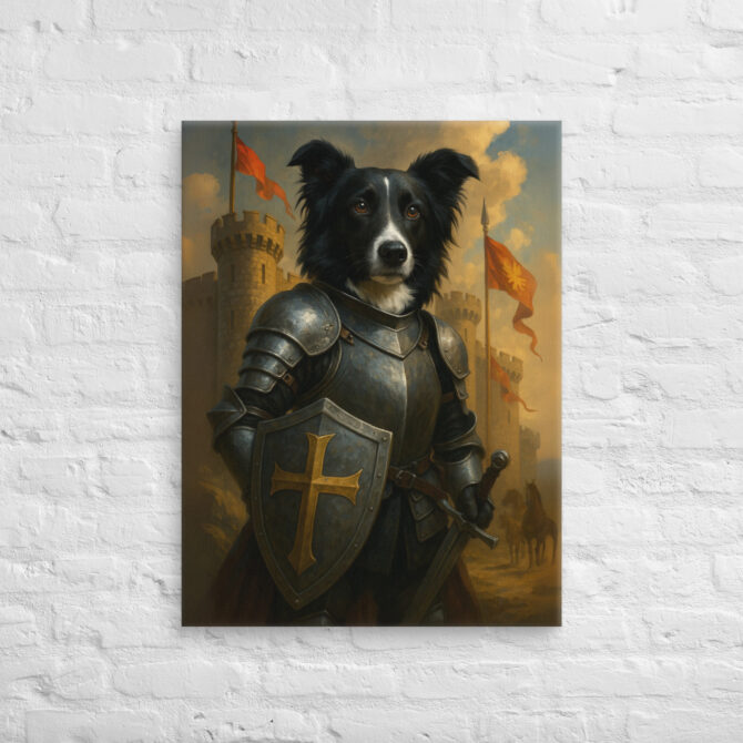 Medieval Knight Pet – Custom Home Décor Canvas Wall Art - Image 2