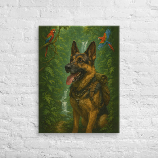 Jungle Explorer Pet – Custom Canvas Wall Art with Your Pet’s Portrait - Image 2