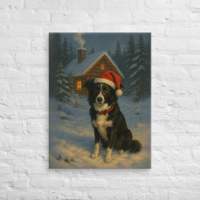Snowy Cabin Retreat – Custom Pet Canvas Wall Art - Image 2