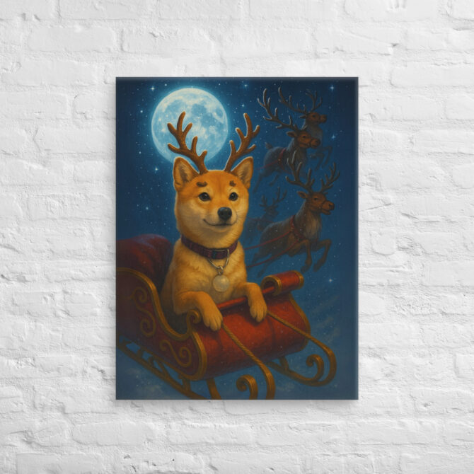Reindeer Ride Adventure – Custom Pet Canvas Wall Art - Image 2