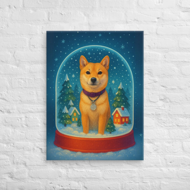 Snow Globe Magic – Custom Pet Canvas Wall Art - Image 2