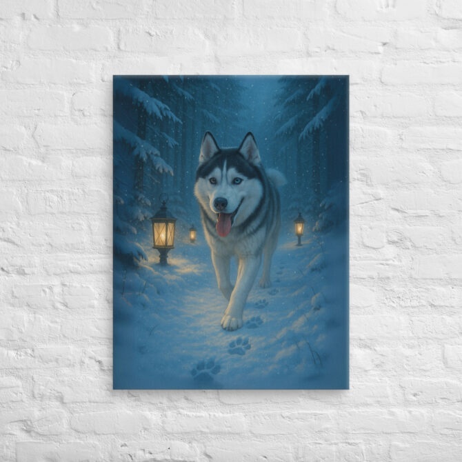 Frosty Forest Walk – Custom Pet Canvas Wall Art - Image 2