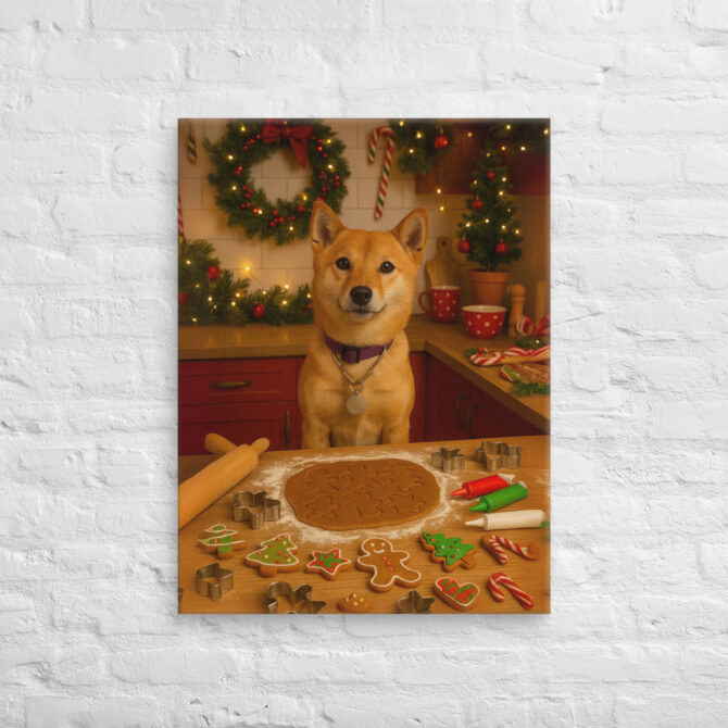 Christmas Cookie Kitchen – Custom Pet Canvas Wall Art with Your Pet - Image 2