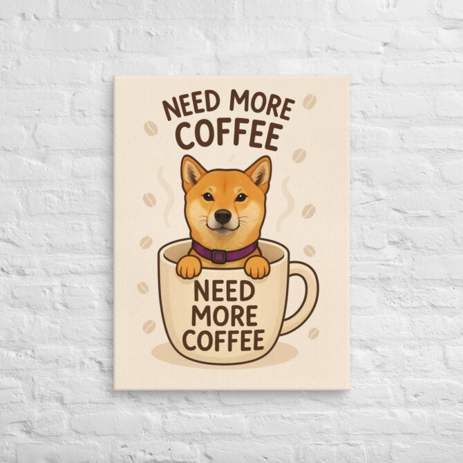 Coffee & Chaos – Custom Pet Canvas Wall Art - Image 2