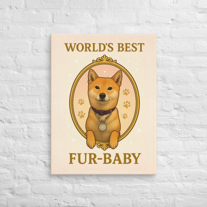 World’s Best Fur-Baby – Custom Pet Canvas Wall Art - Image 2