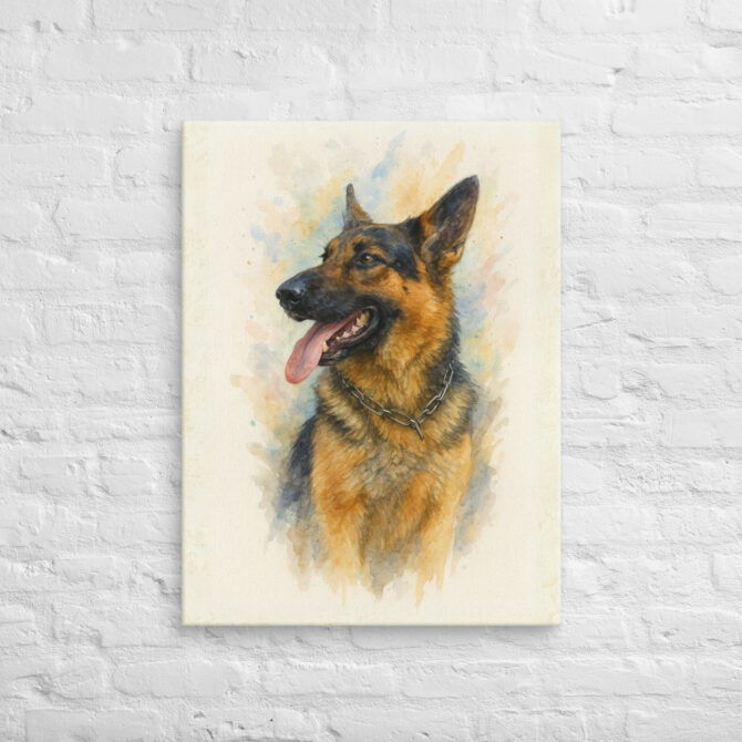 Watercolor Portrait – Custom Pet Canvas Wall Art - Image 2
