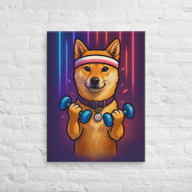 Pet Fitness Mode – Custom Pet Canvas Wall Art - Image 2