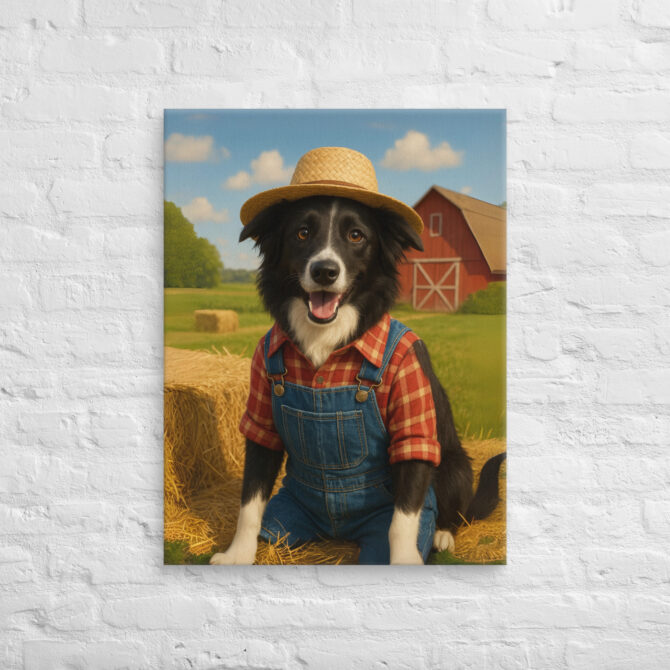 Farmer Custom Pet Portrait – Work-Themed Canvas Wall Art - Image 2