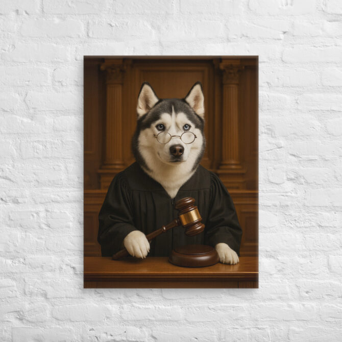 Custom Pet Portrait – Judge Work-Themed Canvas Wall Art - Image 2
